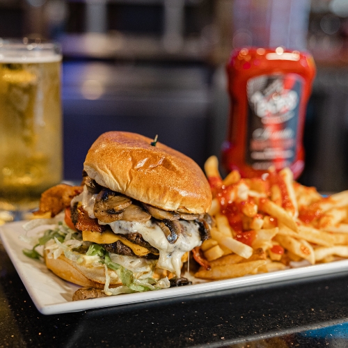 Bob's Burgers and Brew a regional chain serving burgers & other casual American dishes, plus cocktails, in a low-key setting.